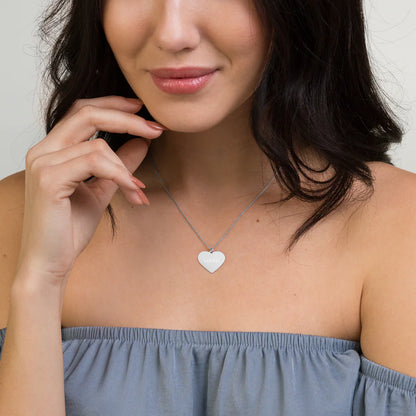 "LOVED" Sterling Silver Heart Necklace